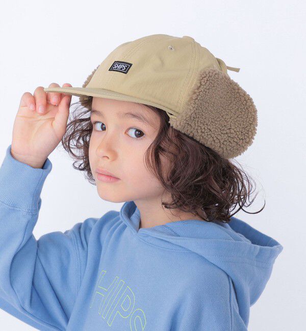 SHIPS KIDS「SHIPS KIDS:〈取り外し可能〉 フライトキャップ」|キャップ・キャスケット|