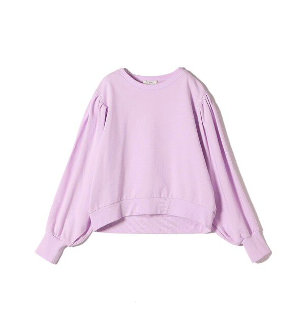 SHIPS for women「【WEB限定】〈手洗い可能〉ショルダー タック パフ スリーブ ミニ 裏毛 プルオーバー」|Tシャツ・カットソー|