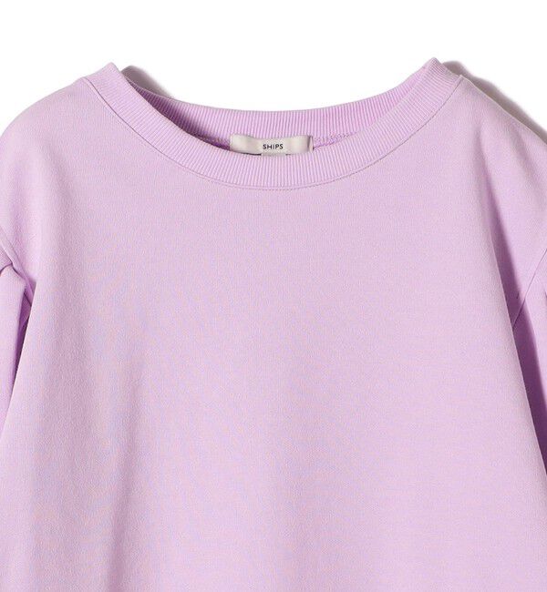SHIPS for women「【WEB限定】〈手洗い可能〉ショルダー タック パフ スリーブ ミニ 裏毛 プルオーバー」|Tシャツ・カットソー|
