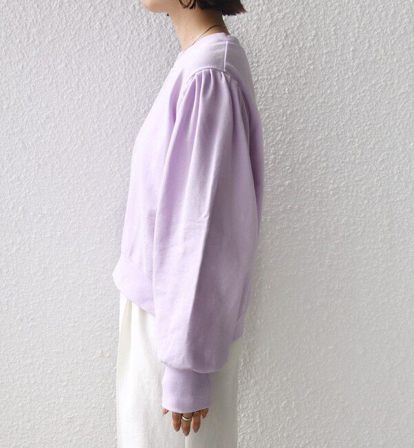 SHIPS for women「【WEB限定】〈手洗い可能〉ショルダー タック パフ スリーブ ミニ 裏毛 プルオーバー」|Tシャツ・カットソー|