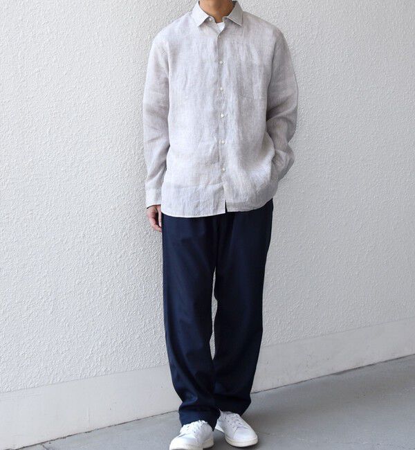 SHIPS any「SHIPS any:〈洗濯機可能〉ピュアリネン レギュラーカラー シャツ 26SS◆」|シャツ・ブラウス|