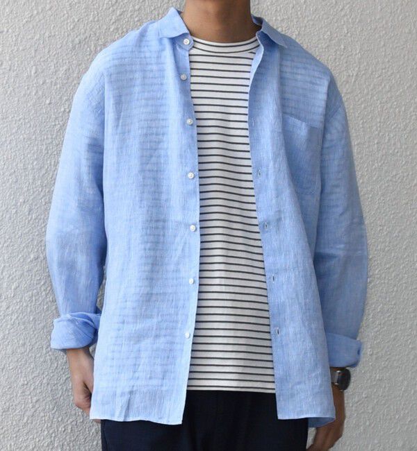 SHIPS any「SHIPS any:〈洗濯機可能〉ピュアリネン レギュラーカラー シャツ 26SS◆」|シャツ・ブラウス|