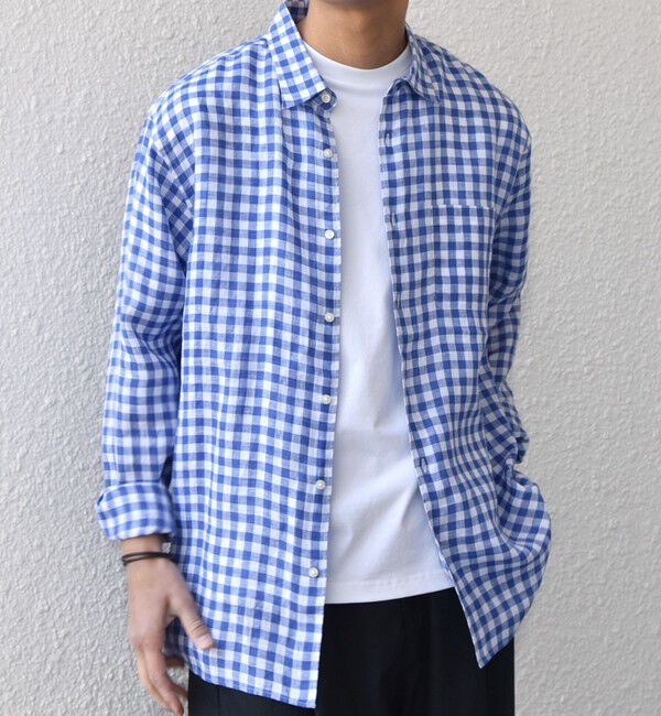 SHIPS any「SHIPS any:〈洗濯機可能〉ピュアリネン レギュラーカラー シャツ 26SS◆」|シャツ・ブラウス|