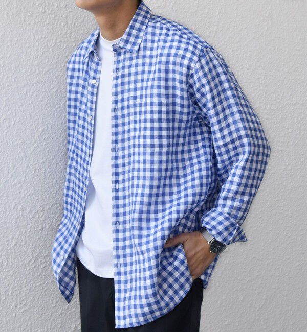 SHIPS any「SHIPS any:〈洗濯機可能〉ピュアリネン レギュラーカラー シャツ 26SS◆」|シャツ・ブラウス|