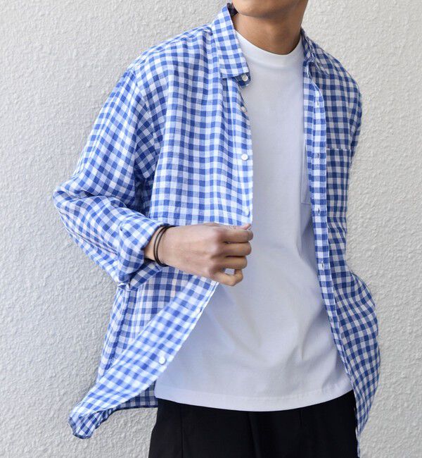 SHIPS any「SHIPS any:〈洗濯機可能〉ピュアリネン レギュラーカラー シャツ 26SS◆」|シャツ・ブラウス|