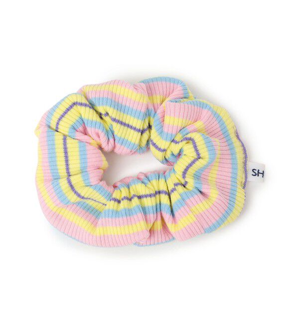 SHIPS KIDS「SHIPS KIDS: プリント / マルチボーダー シュシュ」|ヘアゴム・シュシュ|ピンク