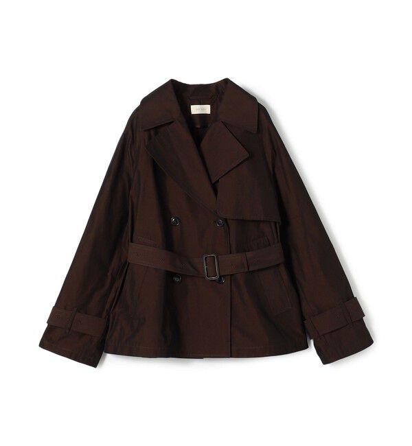 DES PRES「コットンドライクロス ショートトレンチコート」|トレンチコート|47 ブラウン