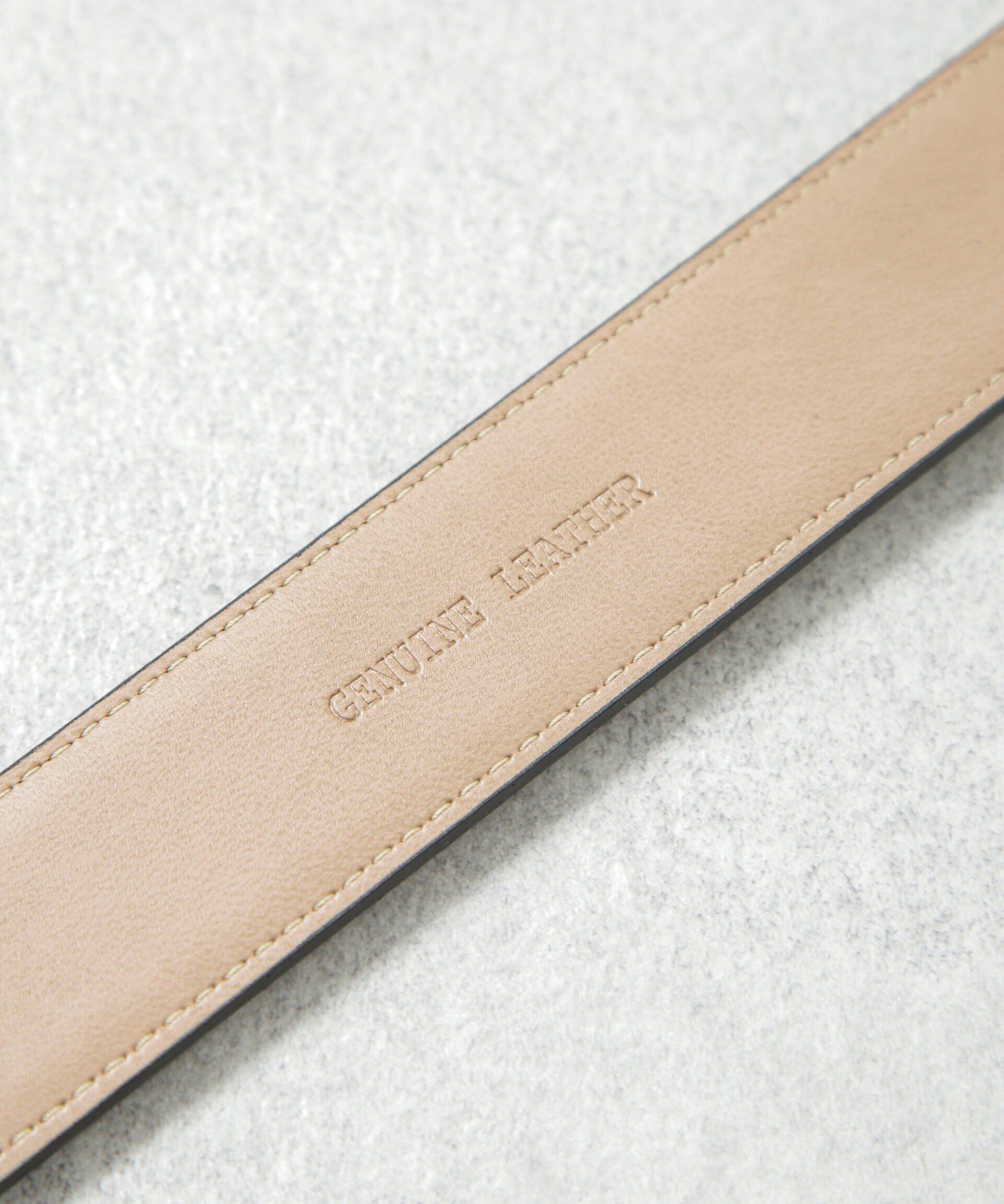 nano･universe「日本製 水シボレザーベルト」|ベルト|