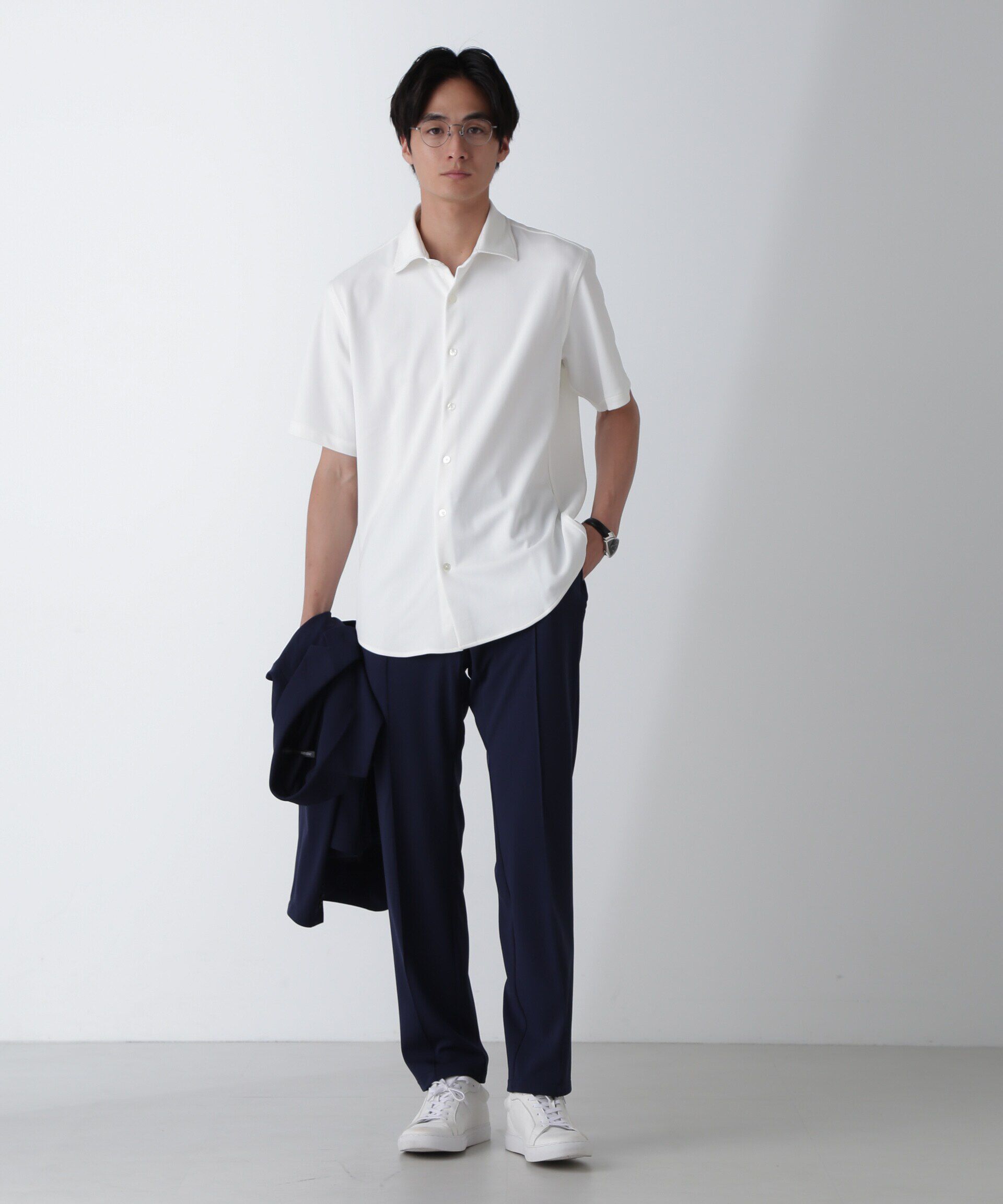 nano･universe「｢N SHIRTS｣AQUA RHYTHM(R)鹿の子シャツ 半袖」|シャツ・ブラウス|