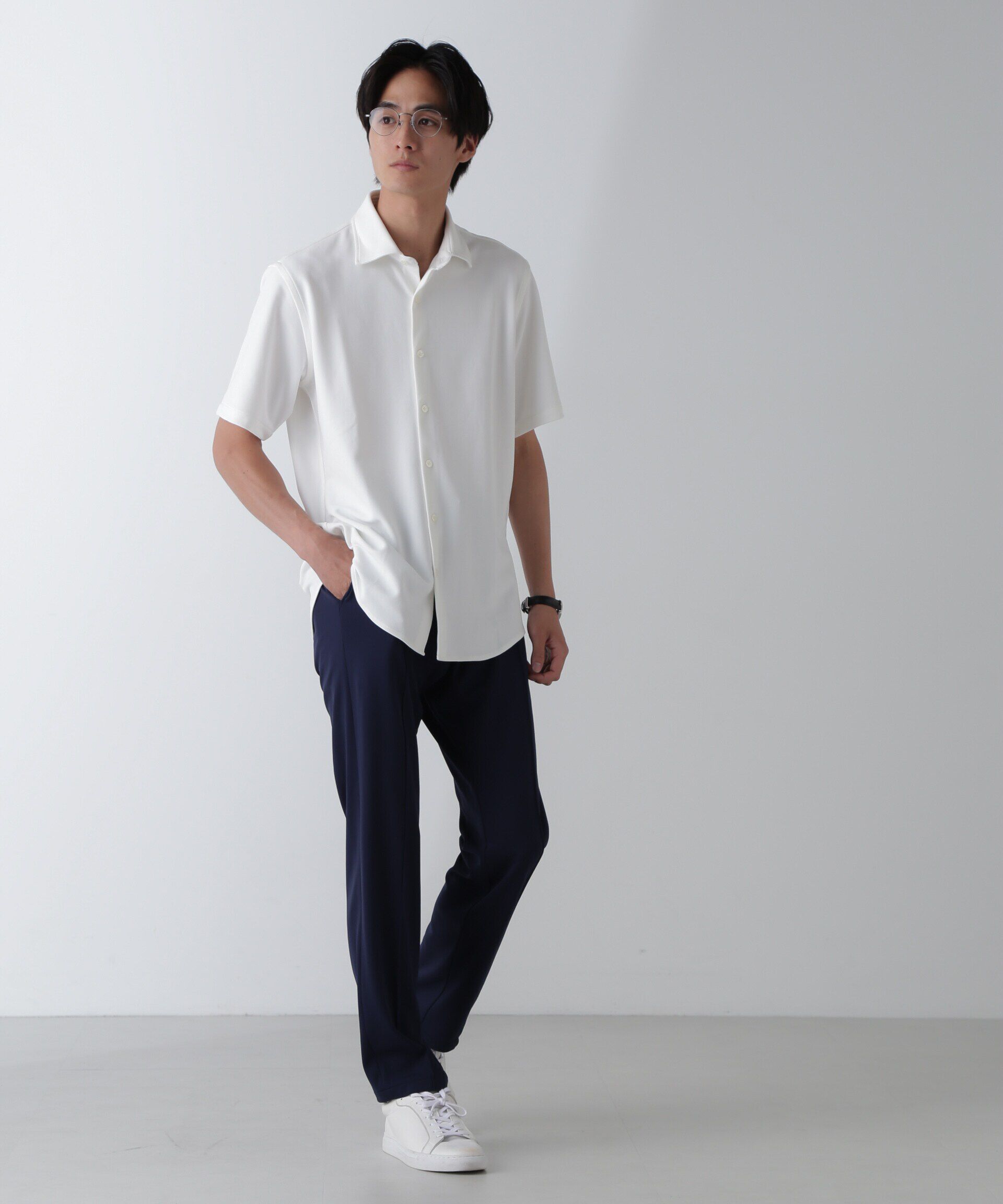 nano･universe「｢N SHIRTS｣AQUA RHYTHM(R)鹿の子シャツ 半袖」|シャツ・ブラウス|