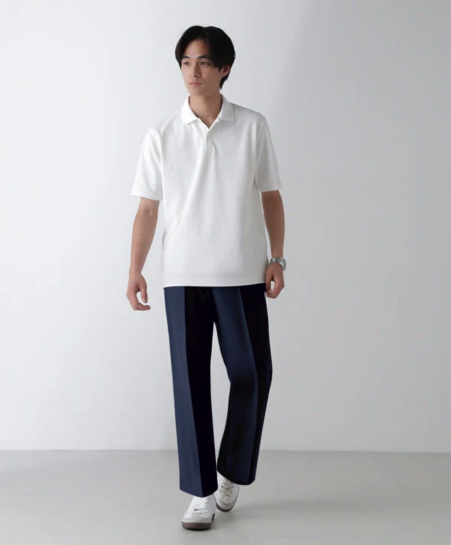 nano･universe「｢N POLO｣AQUA RHYTHM(R)鹿の子ポロシャツ 半袖」|Tシャツ・カットソー|