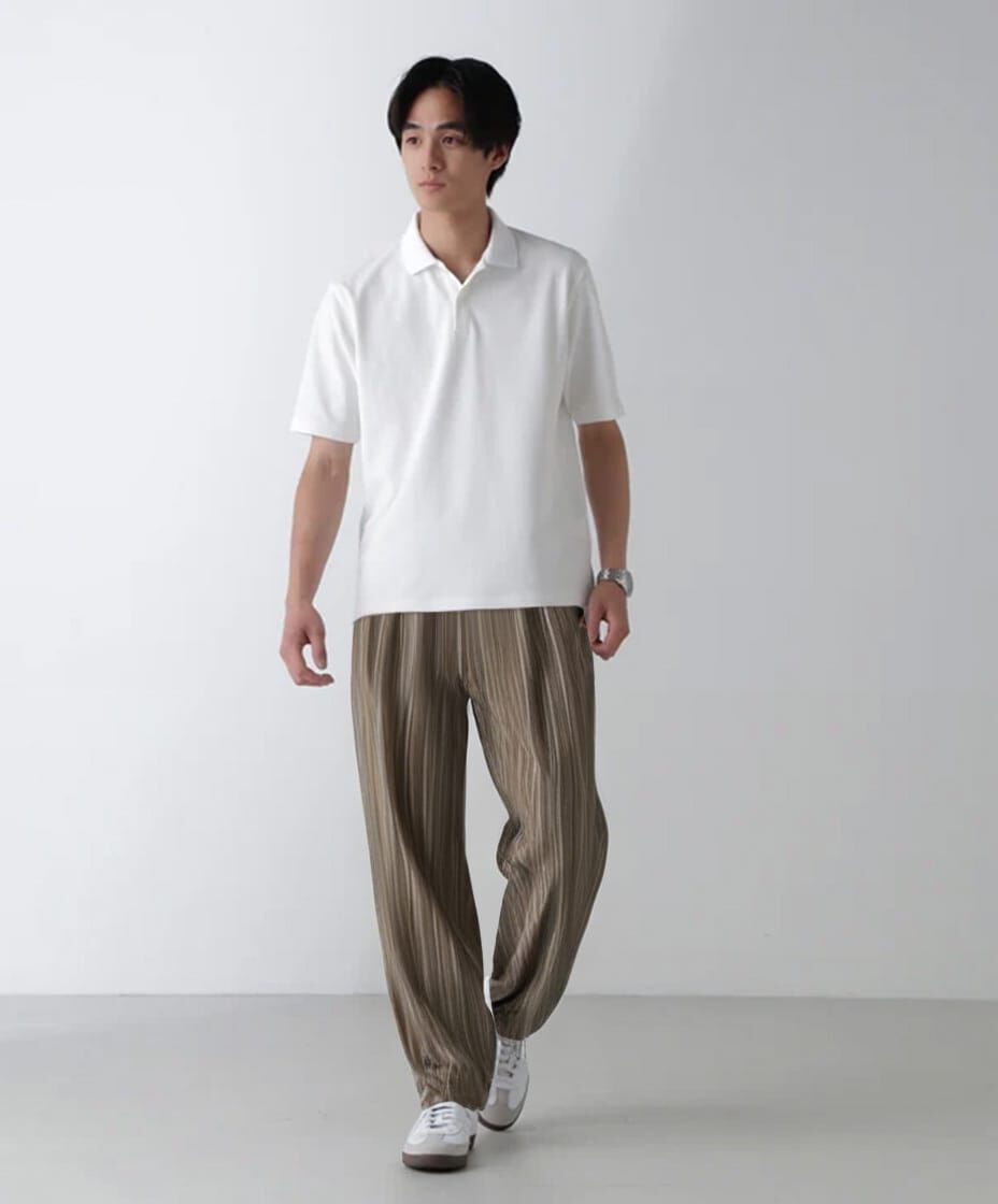 nano･universe「｢N POLO｣AQUA RHYTHM(R)鹿の子ポロシャツ 半袖」|Tシャツ・カットソー|