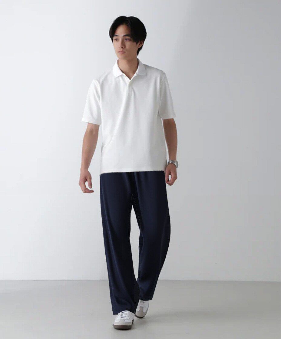 nano･universe「｢N POLO｣AQUA RHYTHM(R)鹿の子ポロシャツ 半袖」|Tシャツ・カットソー|