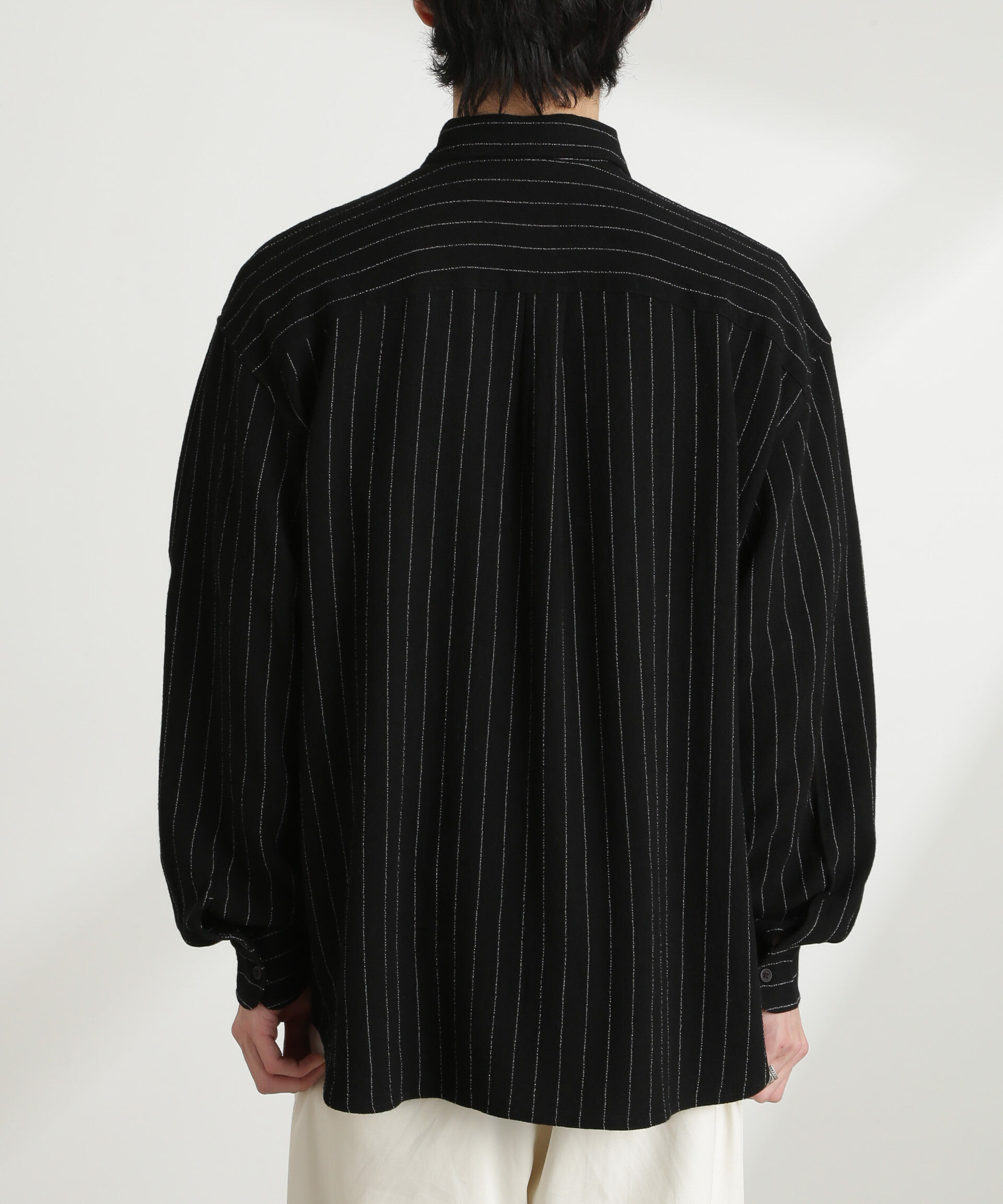 nano･universe「WEB限定/ピンストライプレギュラーカラーシャツ 長袖」|シャツ・ブラウス|