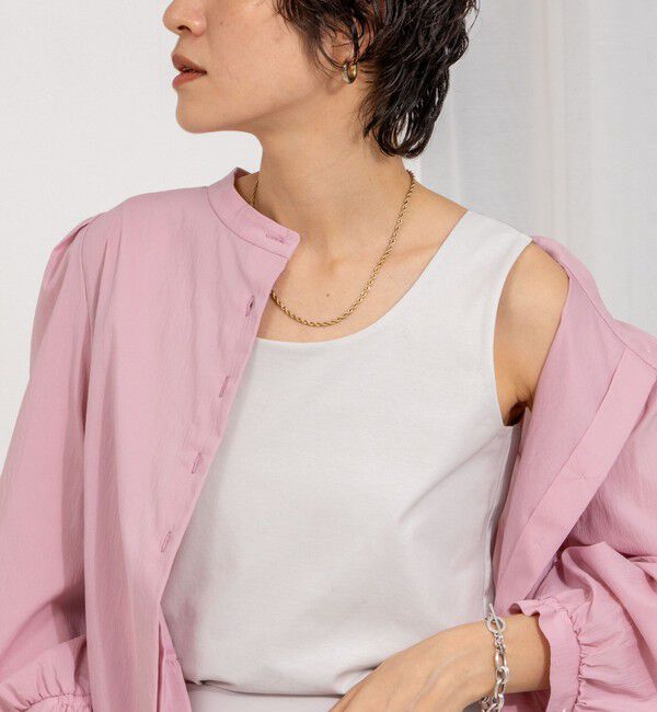 NOLLEY'S「《手洗い可能》サテン&times;ベア天2WAYタンクトップ」|タンクトップ|