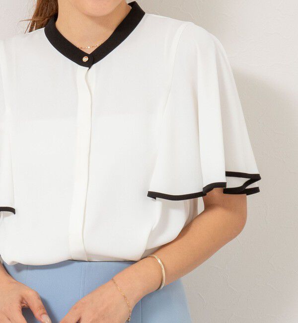 NOLLEY'S sophi「バックサテンフレアスリーブブラウス」|シャツ・ブラウス|