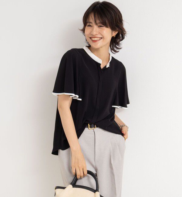 NOLLEY'S sophi「バックサテンフレアスリーブブラウス」|シャツ・ブラウス|