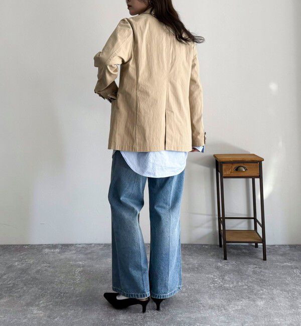 fredy emue「FRセンタープレスセミワイドデニムパンツ」|デニム|