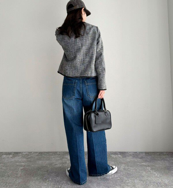 fredy emue「FRセンタープレスセミワイドデニムパンツ」|デニム|