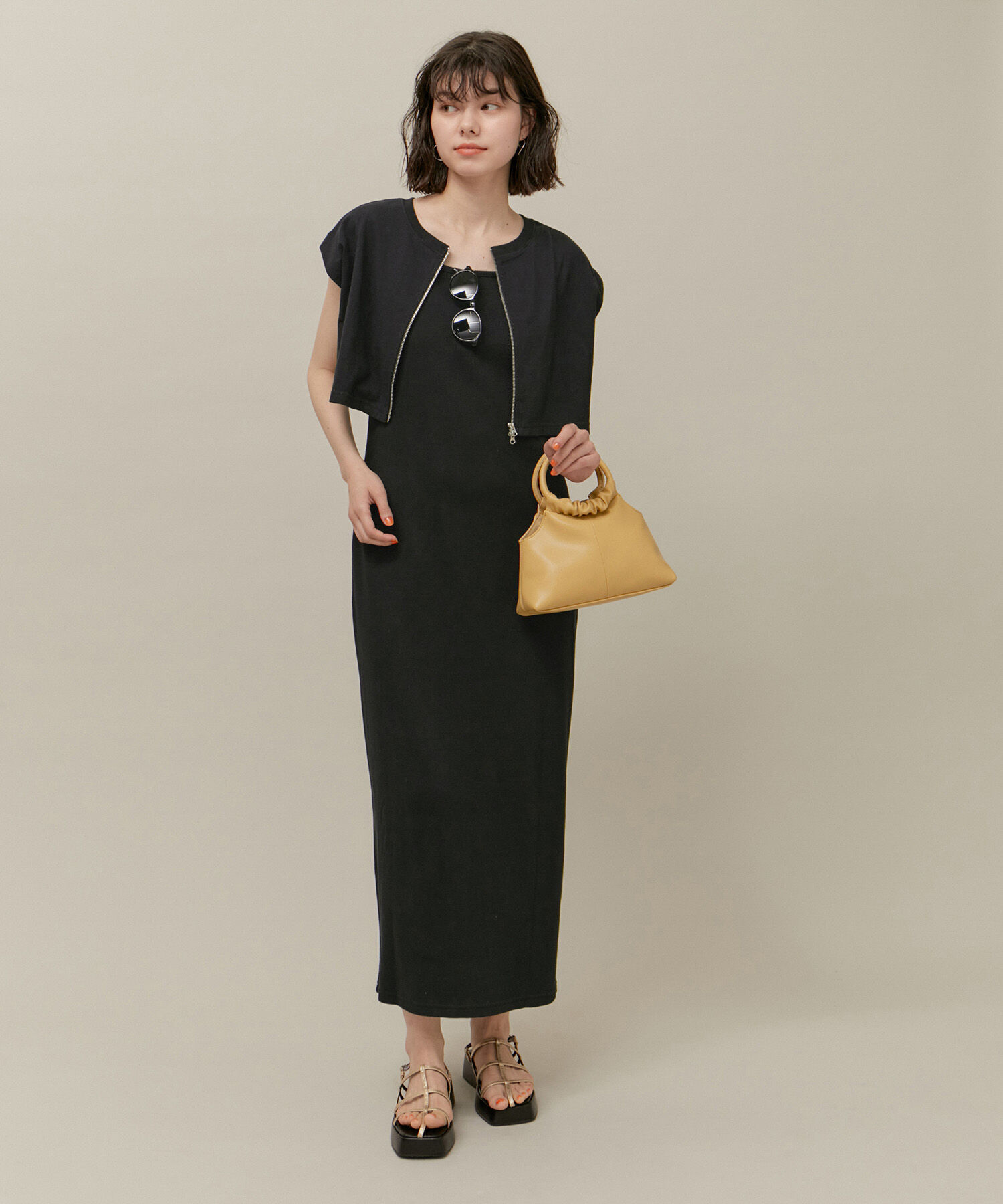 ROPE' PICNIC R「ジップ付きトップス&times;テレコキャミワンピース」|ワンピース|