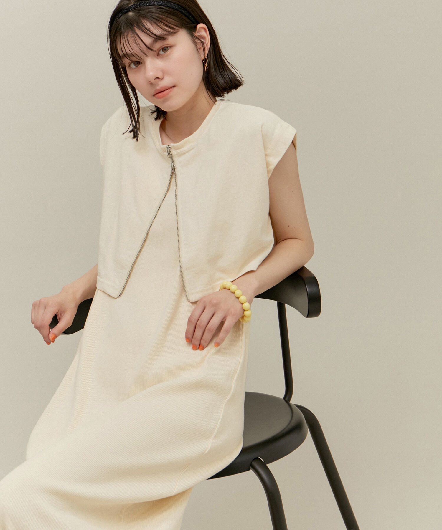 ROPE' PICNIC R「ジップ付きトップス&times;テレコキャミワンピース」|ワンピース|