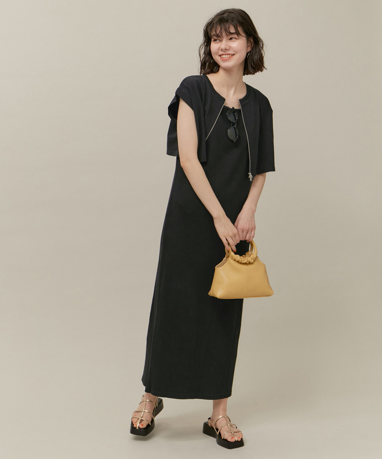 ROPE' PICNIC R「ジップ付きトップス&times;テレコキャミワンピース」|ワンピース|