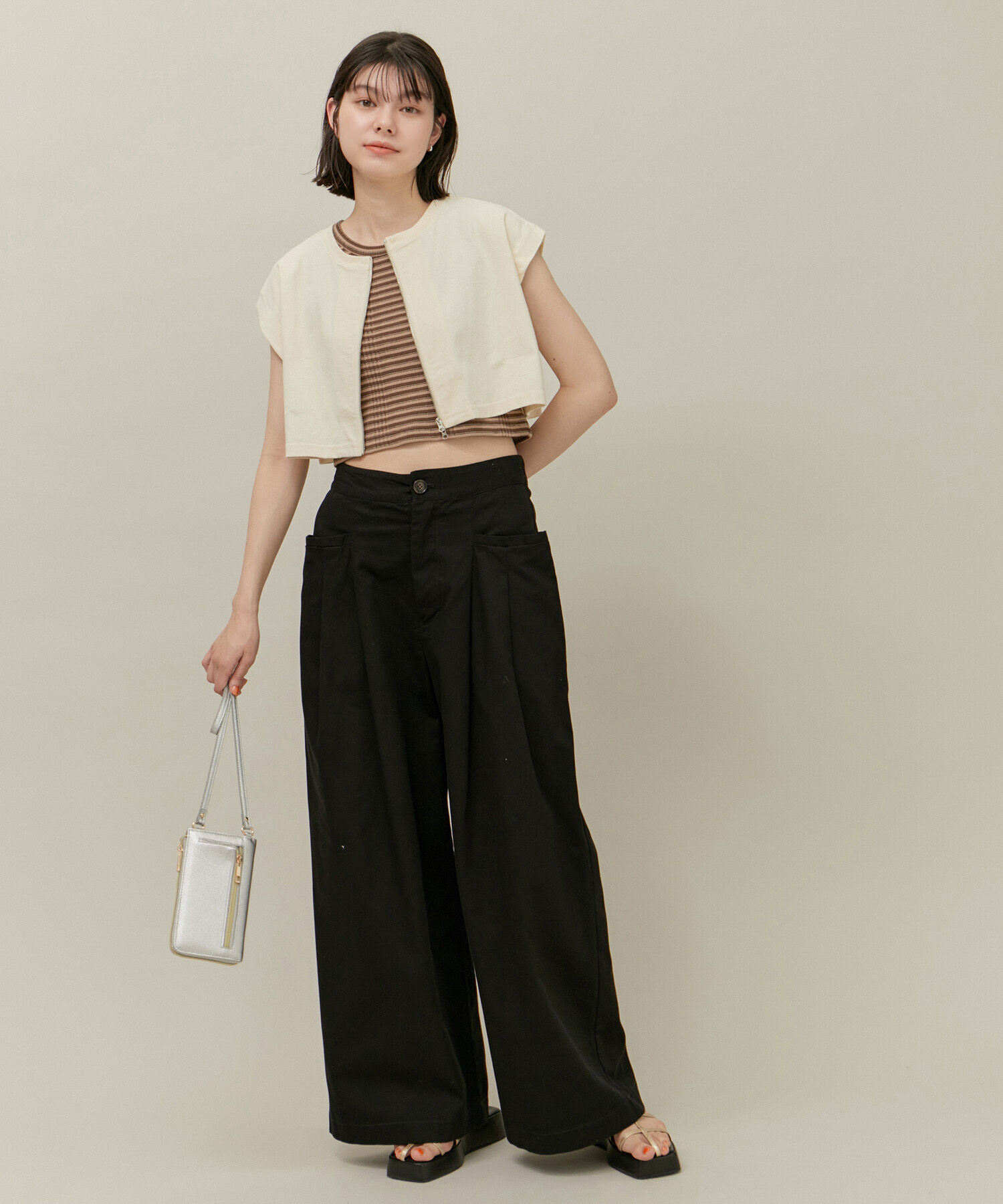 ROPE' PICNIC R「ジップ付きトップス&times;テレコキャミワンピース」|ワンピース|