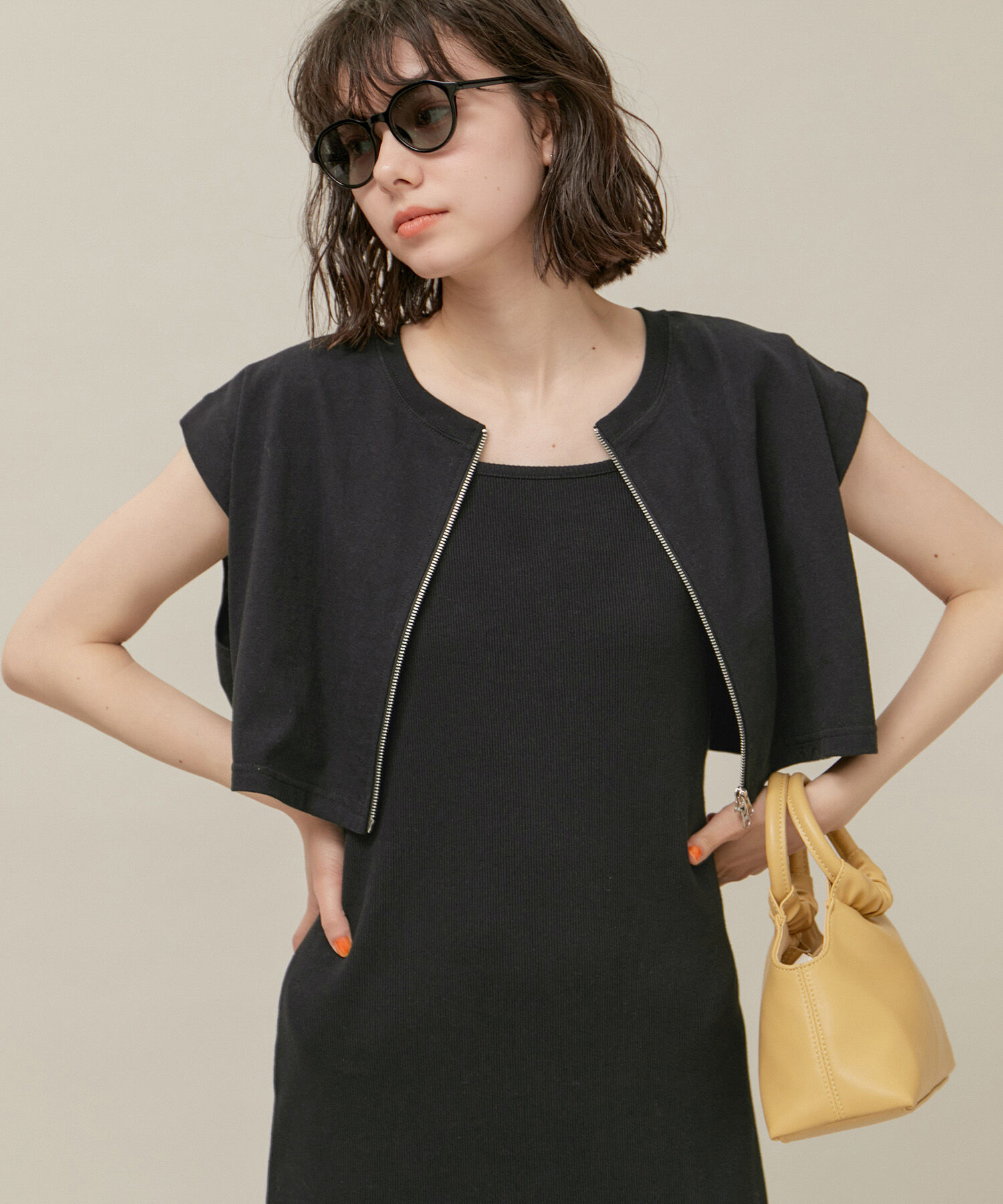 ROPE' PICNIC R「ジップ付きトップス&times;テレコキャミワンピース」|ワンピース|