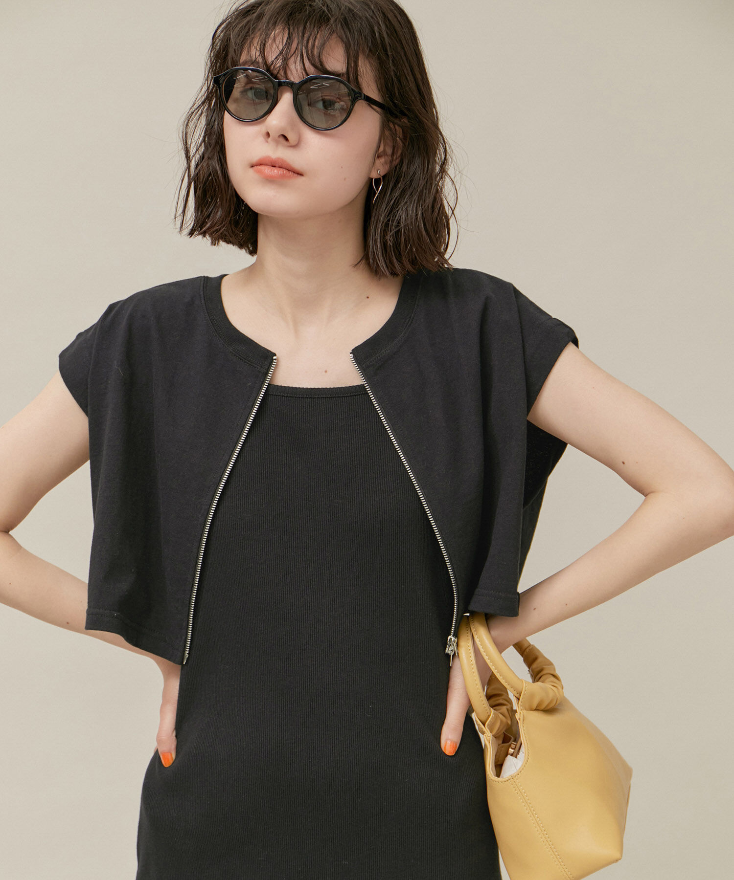 ROPE' PICNIC R「ジップ付きトップス&times;テレコキャミワンピース」|ワンピース|