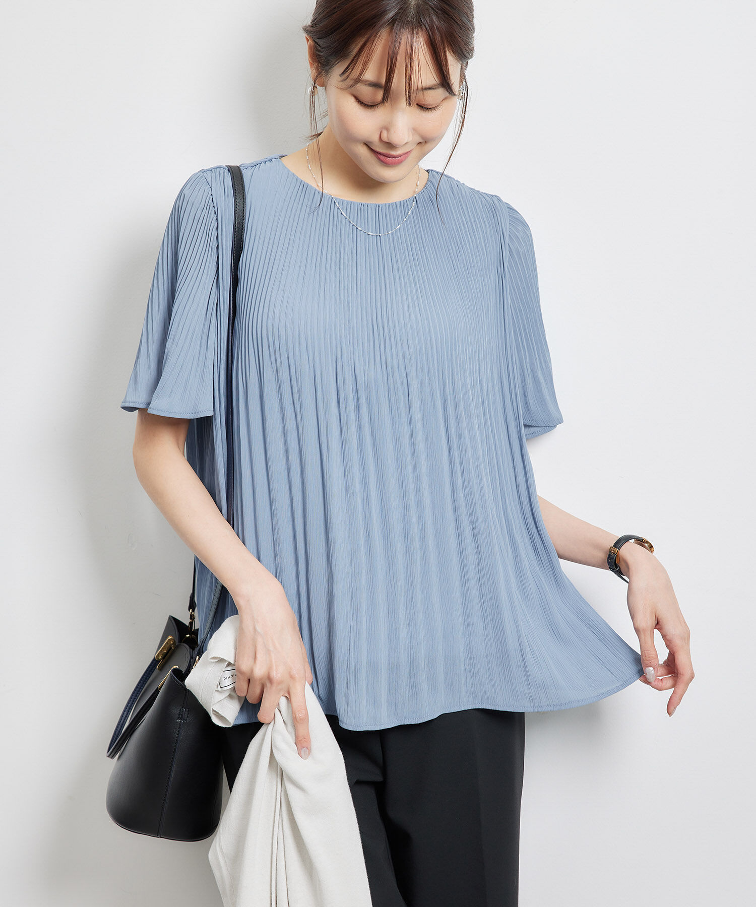 Rope&rsquo;Picnic「カップ付きプリーツブラウス」|シャツ・ブラウス|