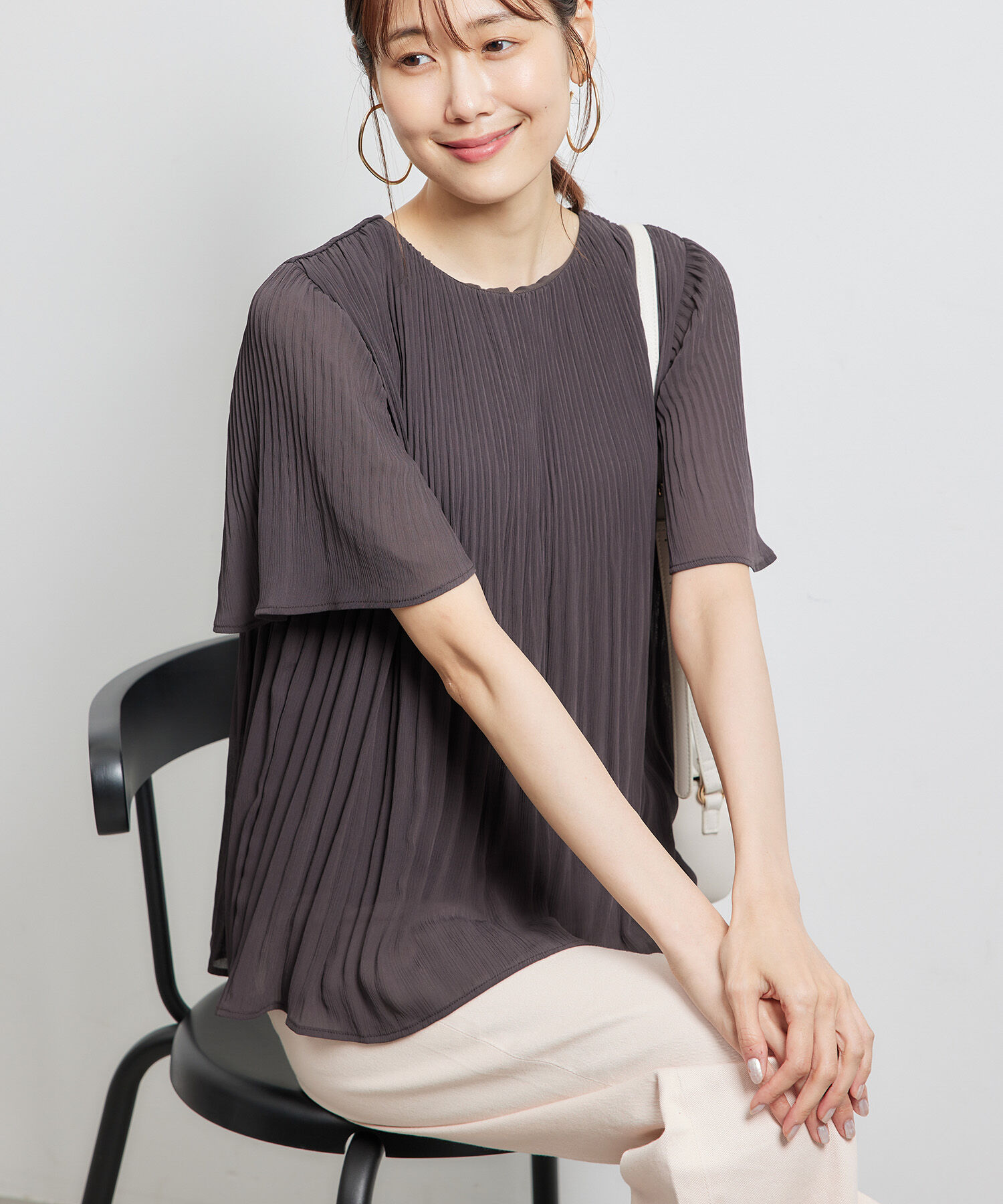 Rope&rsquo;Picnic「カップ付きプリーツブラウス」|シャツ・ブラウス|