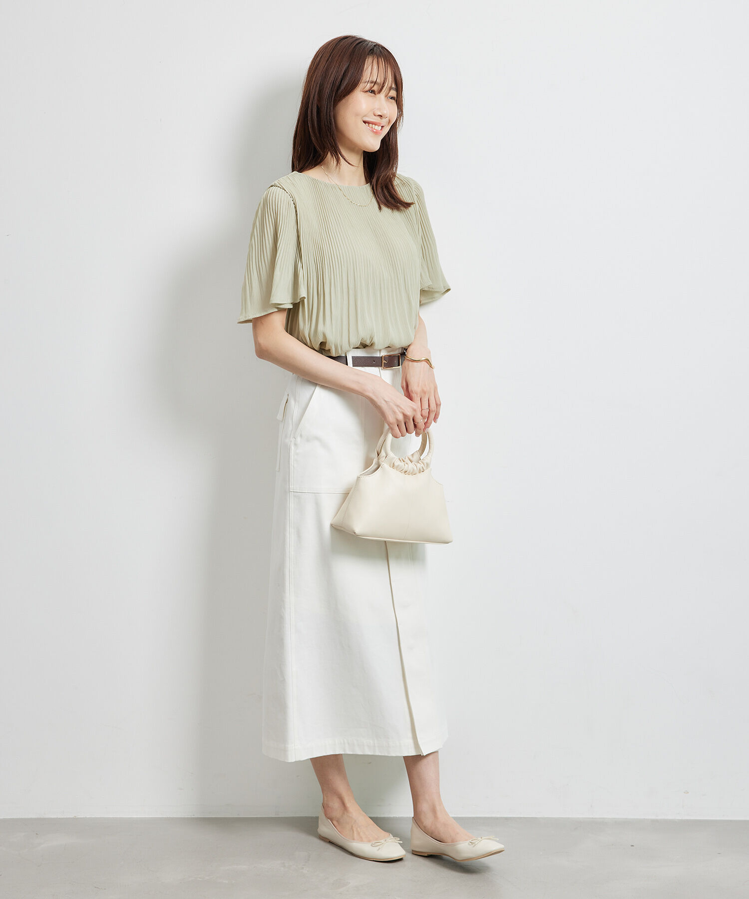 Rope&rsquo;Picnic「カップ付きプリーツブラウス」|シャツ・ブラウス|