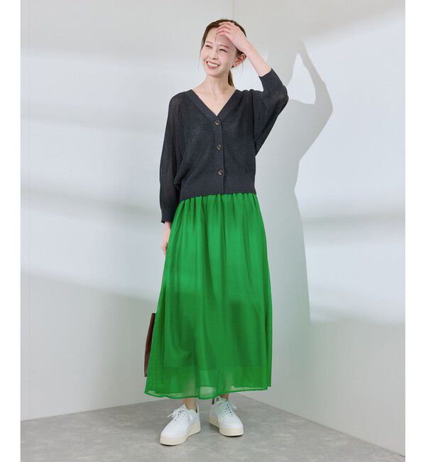 Rope&rsquo;Picnic「エアリーシアーギャザーロングスカート」|スカート|