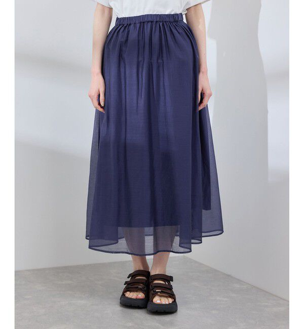 Rope&rsquo;Picnic「エアリーシアーギャザーロングスカート」|スカート|