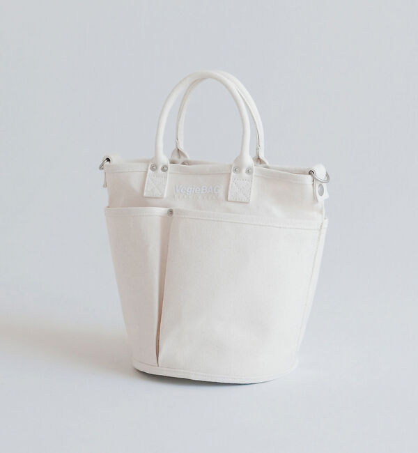 Rouge vif「【VegieBAG/ベジバッグ】MINI BUCKET / キャンバス ショルダ」|ショルダー・メッセンジャー|アイボリー