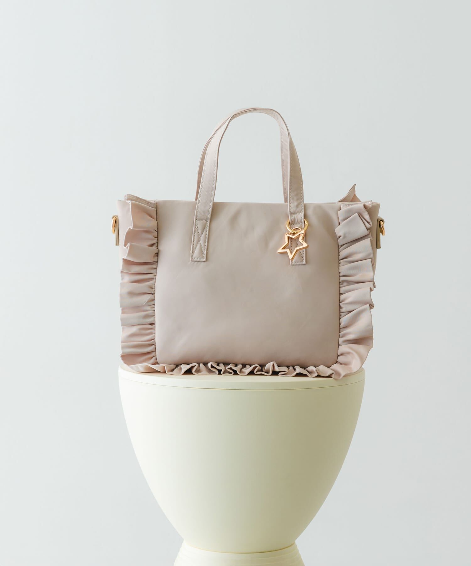 RODE SKO「スターチャームフリルトートバッグ」|トートバッグ|アイボリー