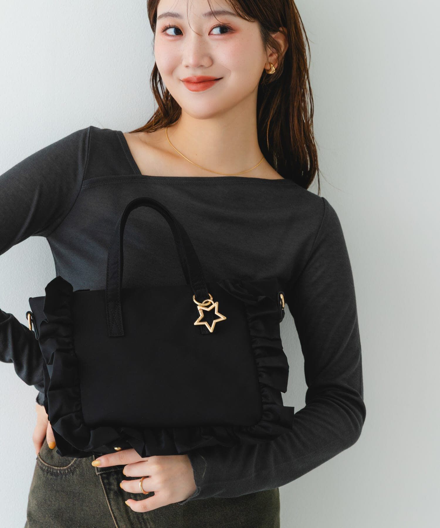 RODE SKO「スターチャームフリルトートバッグ」|トートバッグ|