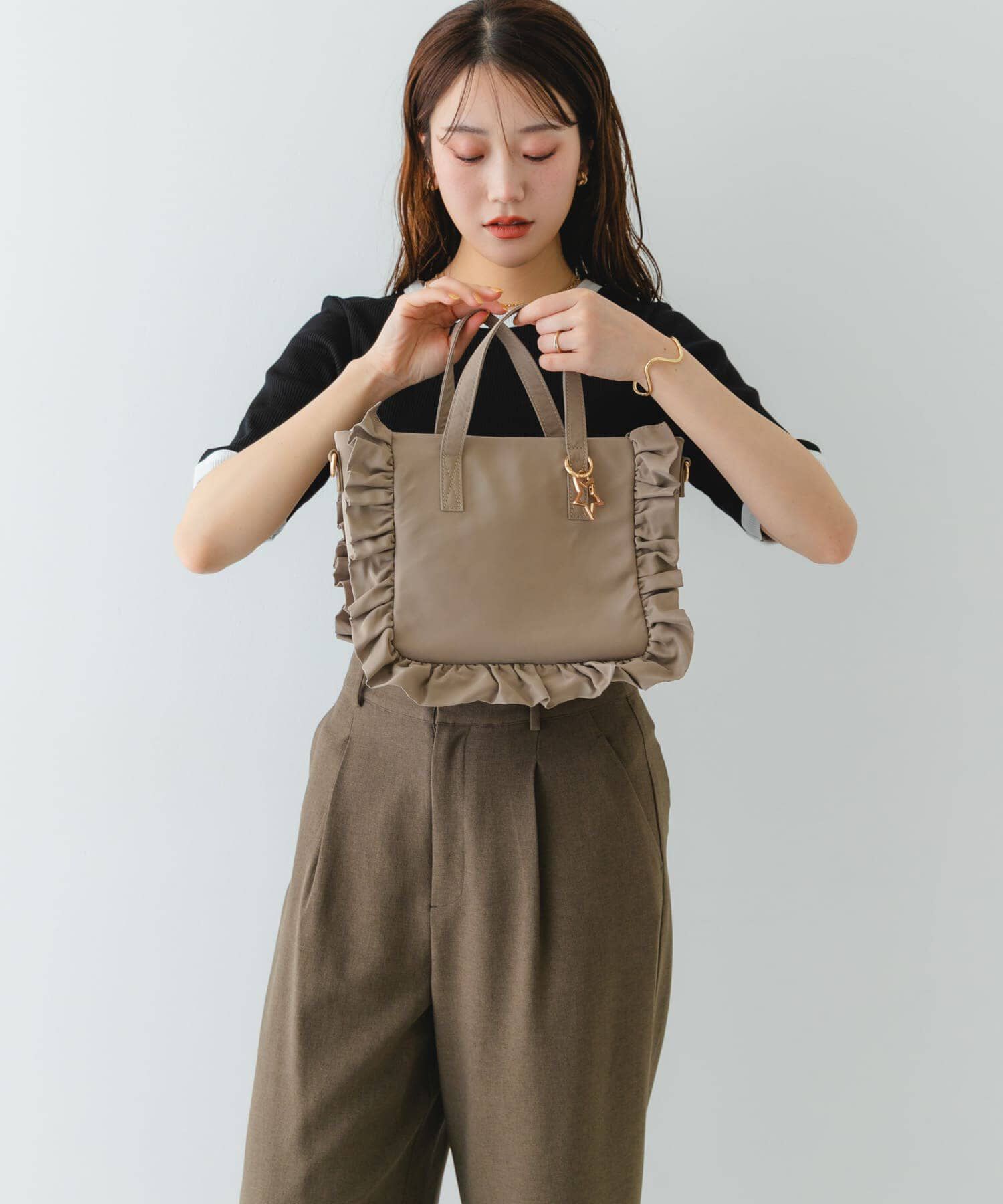 RODE SKO「スターチャームフリルトートバッグ」|トートバッグ|