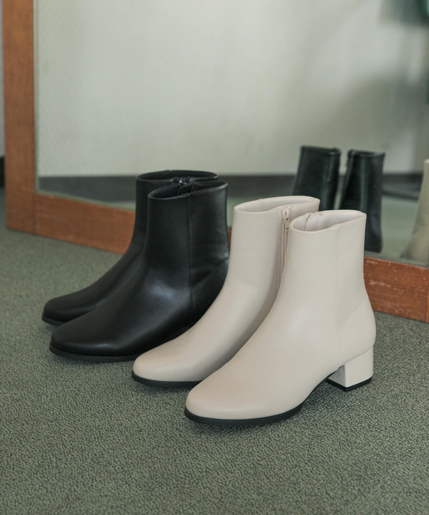 URBAN RESEARCH DOORS「チャンキーヒールブーツ」|ショートブーツ|