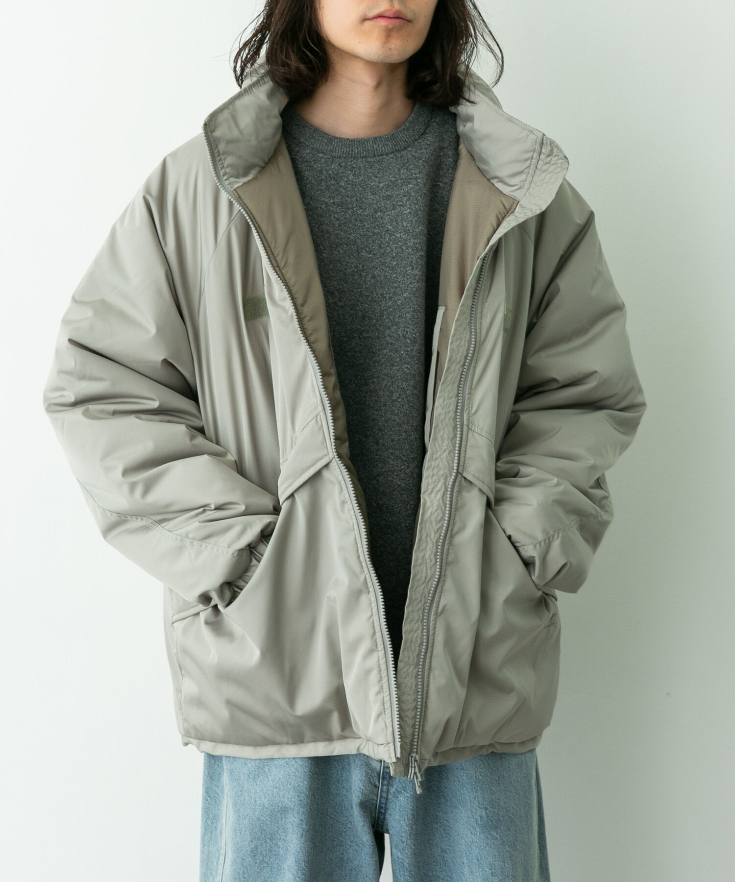 Sonny Label 「ARMY TWILL　Pe Weather Padding Jacket」|ダウン|グレー