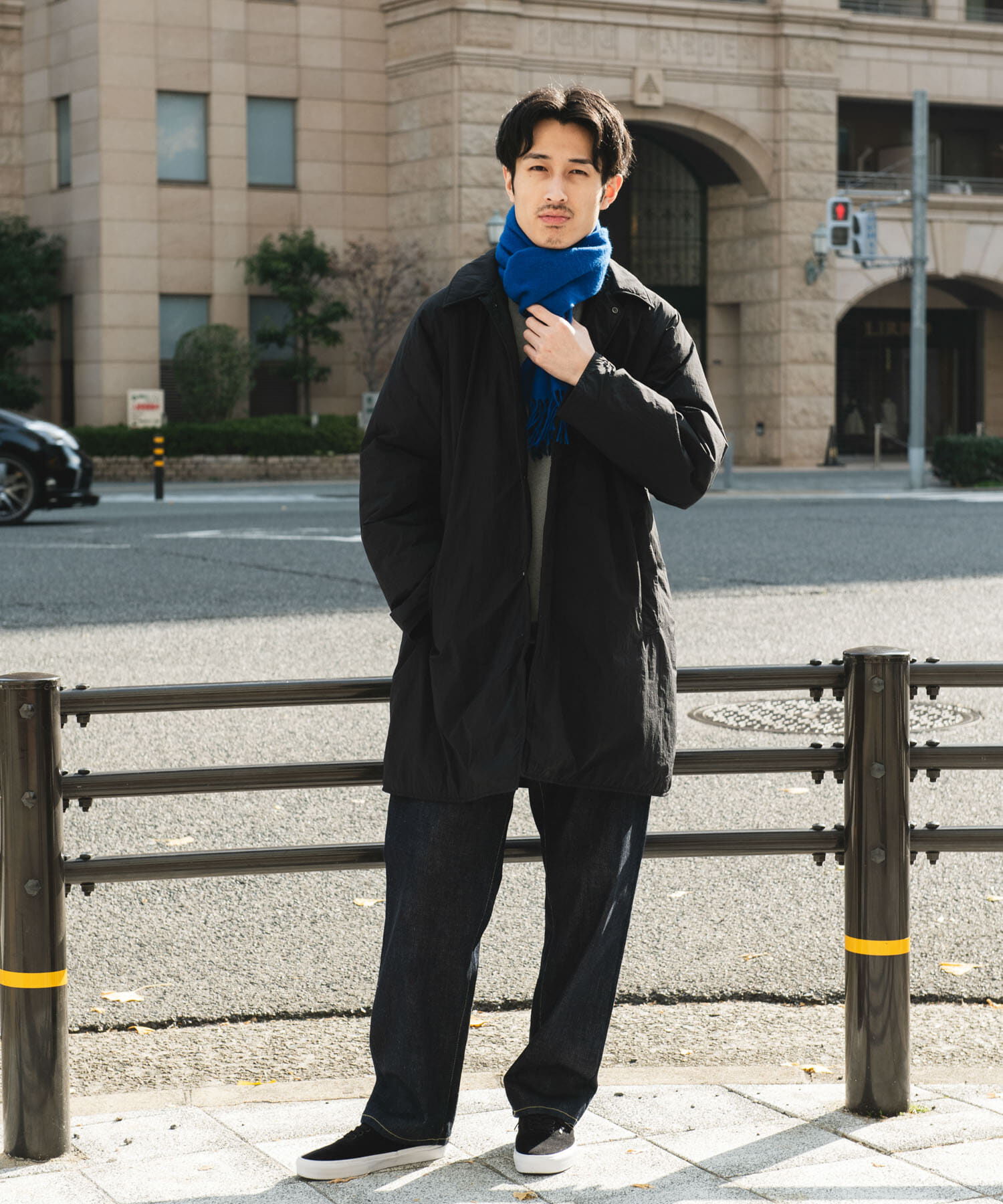 URBAN RESEARCH DOORS「ライトナイロン パデット バルマカンコート」|ノーカラーコート|