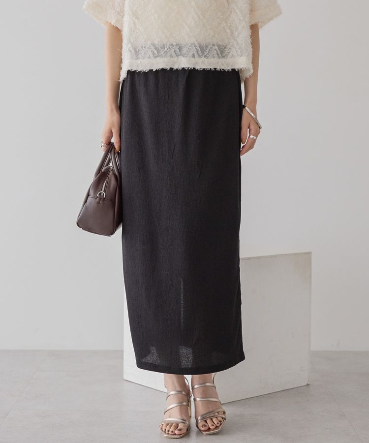 AMERICAN HOLIC「アソートシャーリングタイトスカート」|スカート|Black