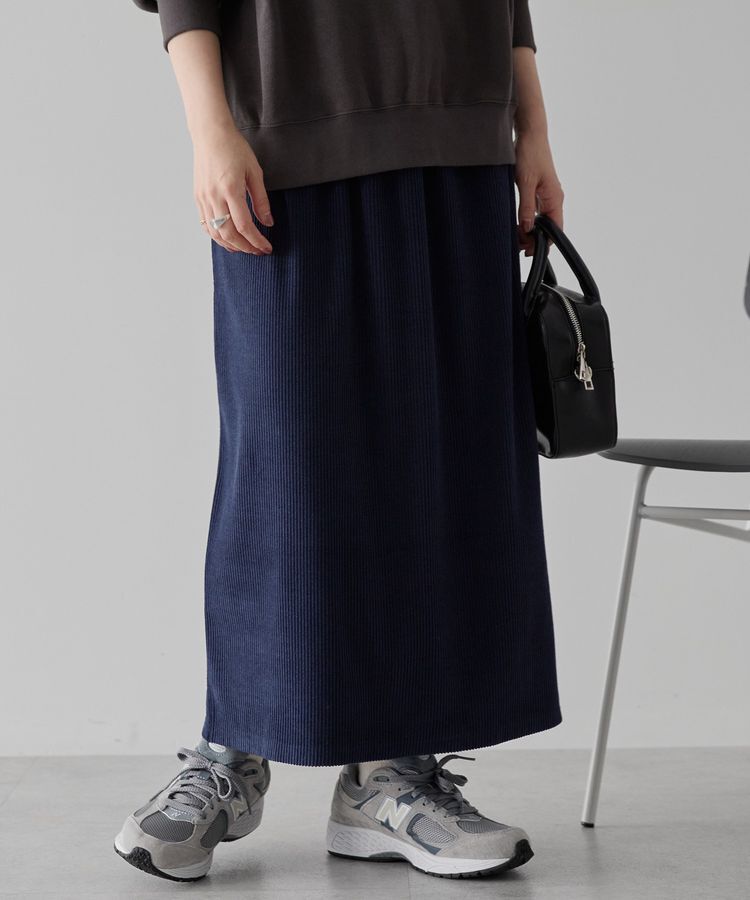 AMERICAN HOLIC「カットコーデュロイスカート」|スカート|Navy