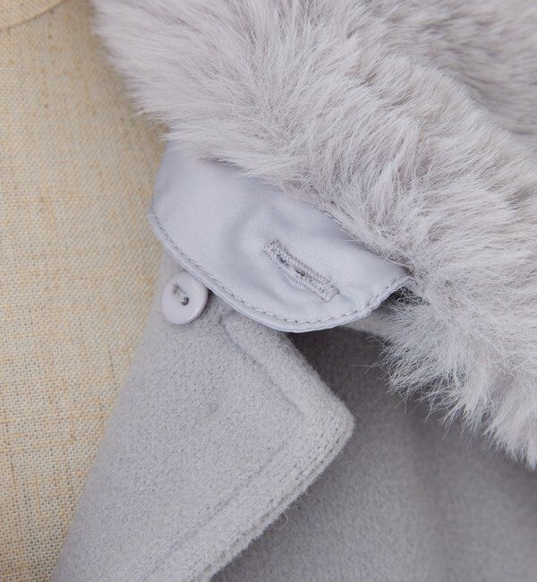  「【サイズ展開あり】襟/袖ファーマルチリボンロングコート」|その他|