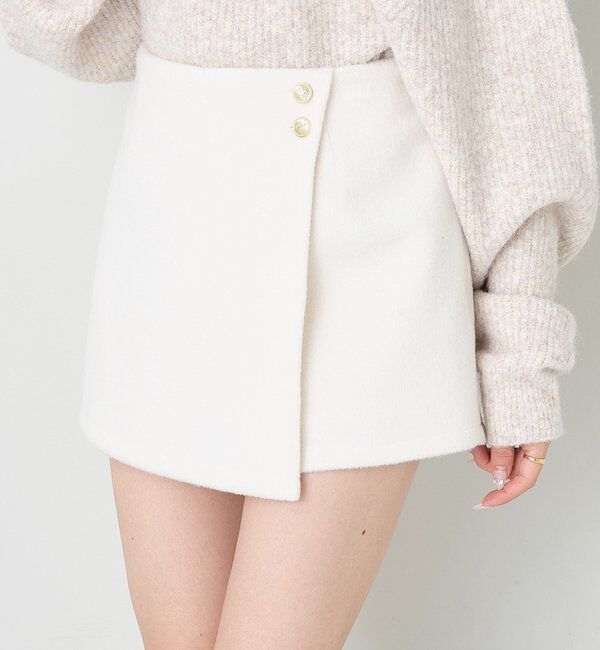  「金ボタン付スタイルアップスカショーパン」|スカート|