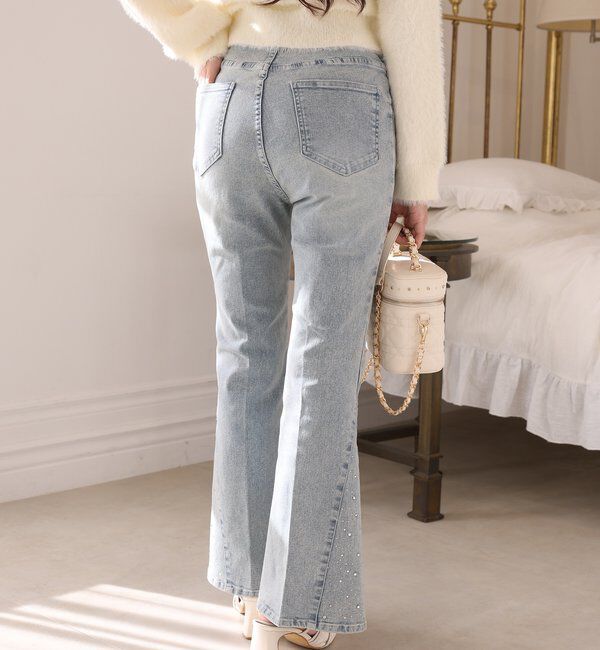  「サイドビジューフレアーデニム」|その他|