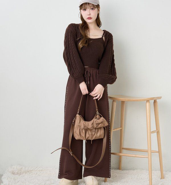  「サイドビジューカットパンツ」|その他|