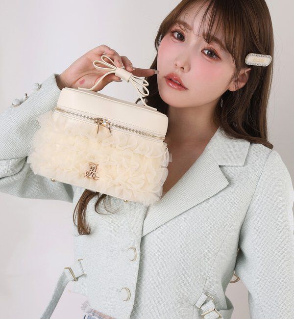  「チュールフリルリボンバニティバッグ」|ショルダー・メッセンジャー|