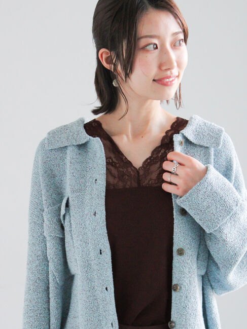 Te chichi「前後2WAYレースネックタンクトップ」|Tシャツ・カットソー|ブラウン