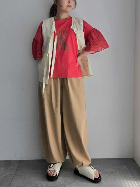 SM2「[接触冷感]袖メッシュプリントTシャツ」|Tシャツ・カットソー|